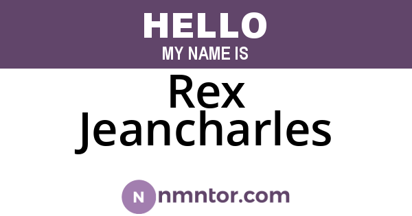 Rex Jeancharles