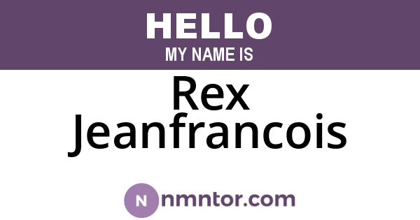 Rex Jeanfrancois