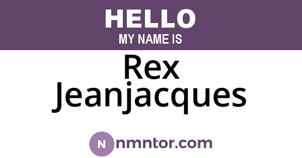 Rex Jeanjacques