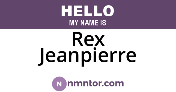 Rex Jeanpierre