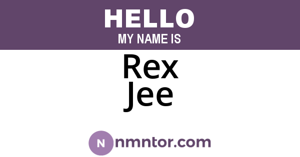 Rex Jee