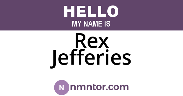 Rex Jefferies