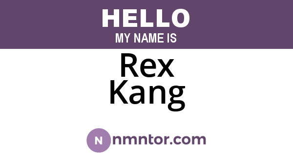 Rex Kang