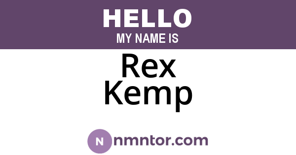 Rex Kemp