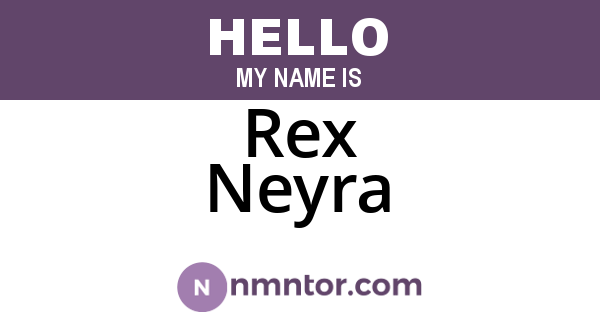 Rex Neyra