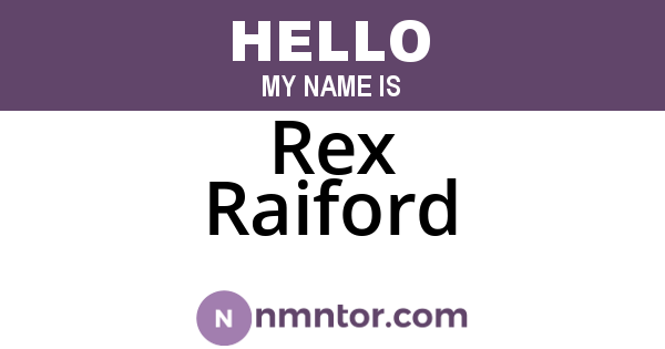 Rex Raiford