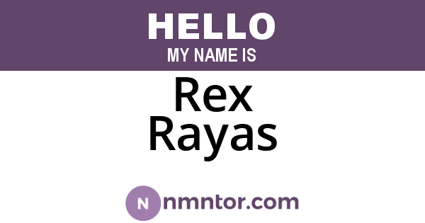 Rex Rayas