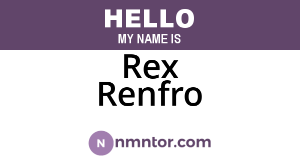 Rex Renfro