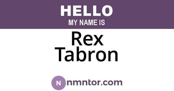 Rex Tabron