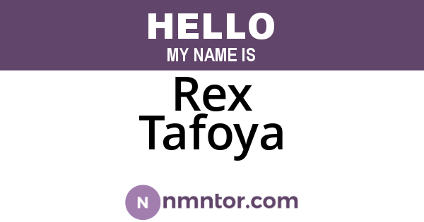 Rex Tafoya