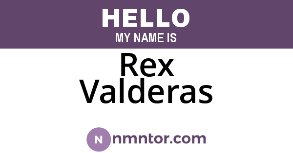 Rex Valderas