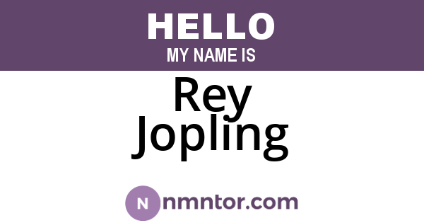 Rey Jopling