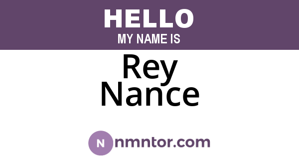 Rey Nance