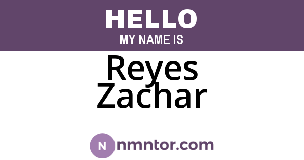 Reyes Zachar