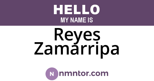 Reyes Zamarripa