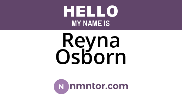 Reyna Osborn