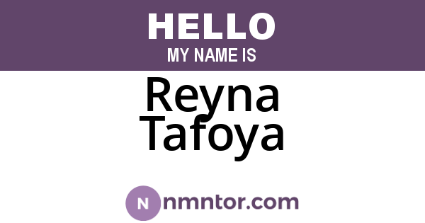 Reyna Tafoya
