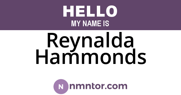 Reynalda Hammonds