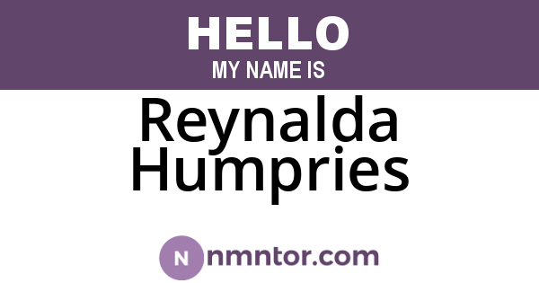 Reynalda Humpries