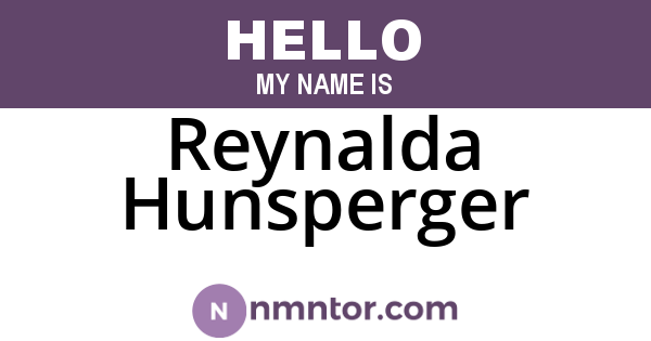 Reynalda Hunsperger