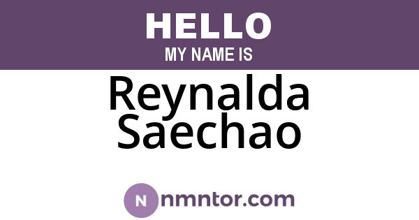 Reynalda Saechao