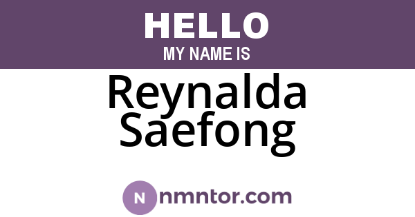 Reynalda Saefong