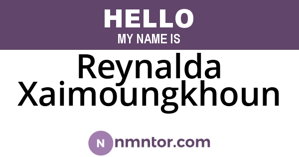 Reynalda Xaimoungkhoun