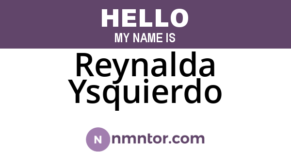 Reynalda Ysquierdo
