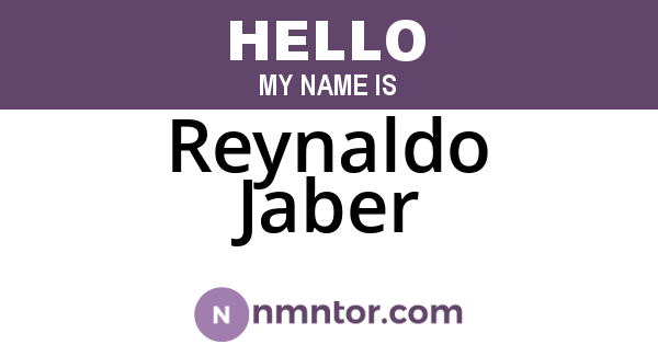 Reynaldo Jaber