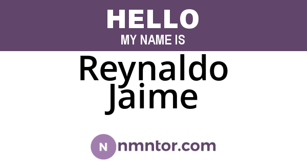 Reynaldo Jaime