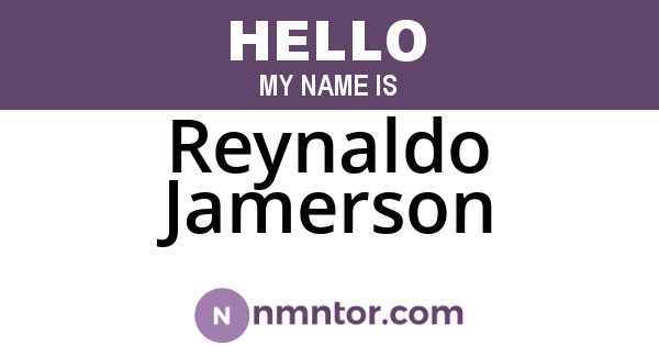 Reynaldo Jamerson