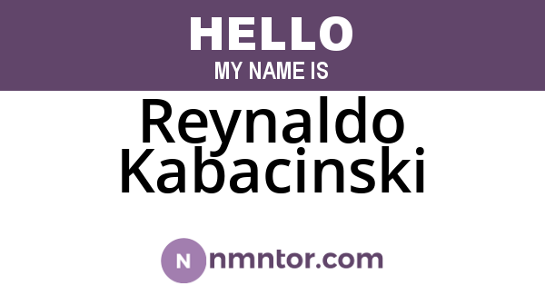 Reynaldo Kabacinski