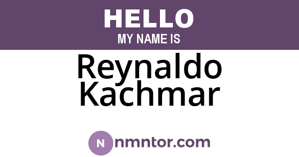 Reynaldo Kachmar