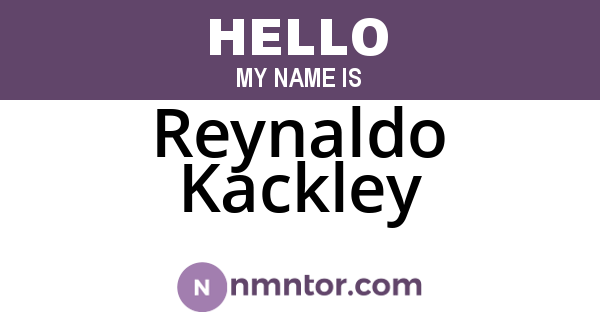 Reynaldo Kackley