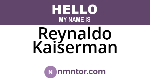 Reynaldo Kaiserman