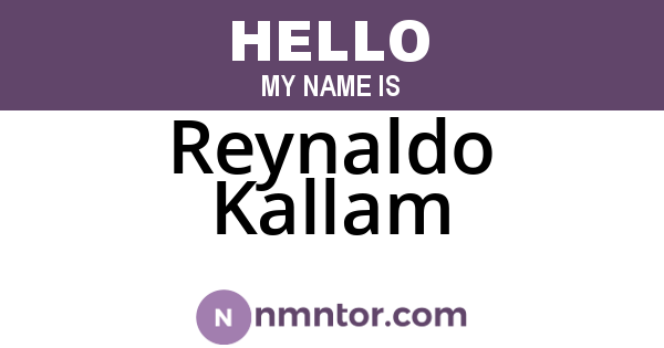 Reynaldo Kallam