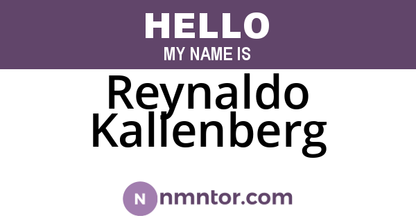 Reynaldo Kallenberg