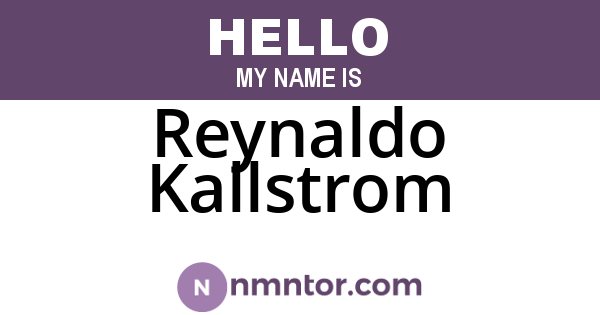 Reynaldo Kallstrom
