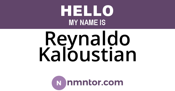 Reynaldo Kaloustian