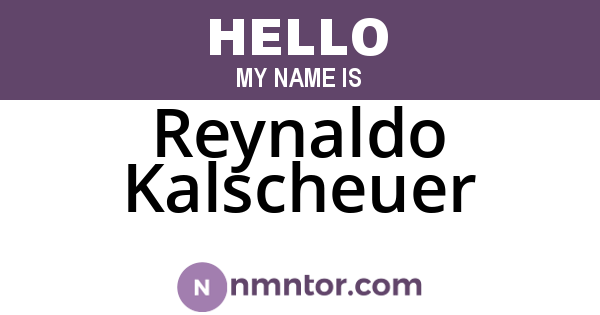 Reynaldo Kalscheuer