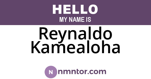 Reynaldo Kamealoha