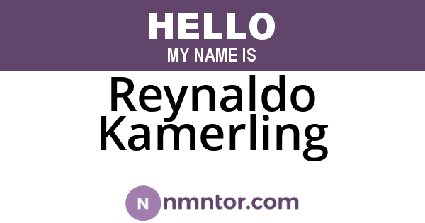 Reynaldo Kamerling