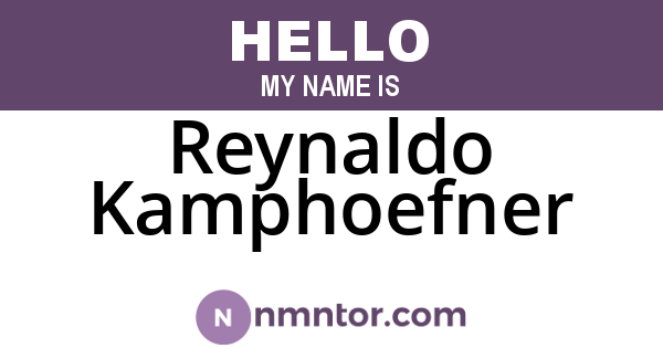 Reynaldo Kamphoefner