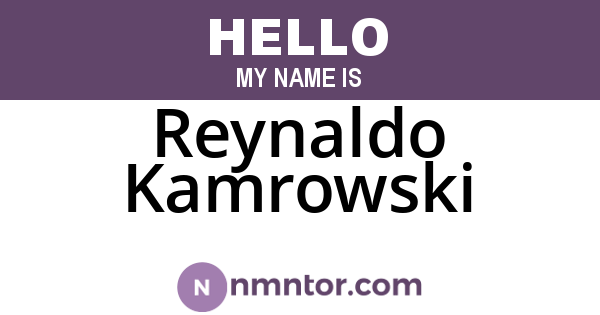 Reynaldo Kamrowski