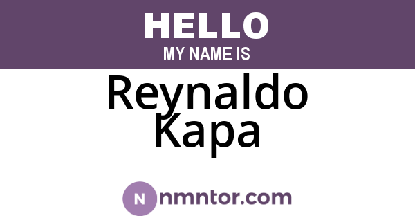 Reynaldo Kapa