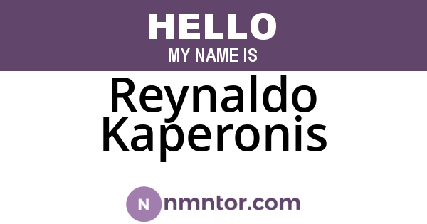 Reynaldo Kaperonis