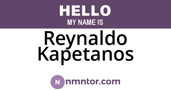 Reynaldo Kapetanos