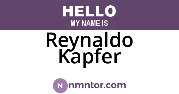 Reynaldo Kapfer
