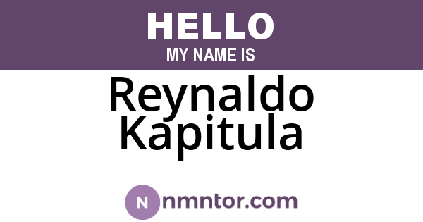 Reynaldo Kapitula