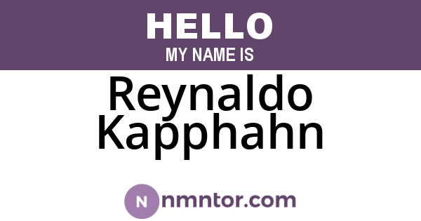 Reynaldo Kapphahn